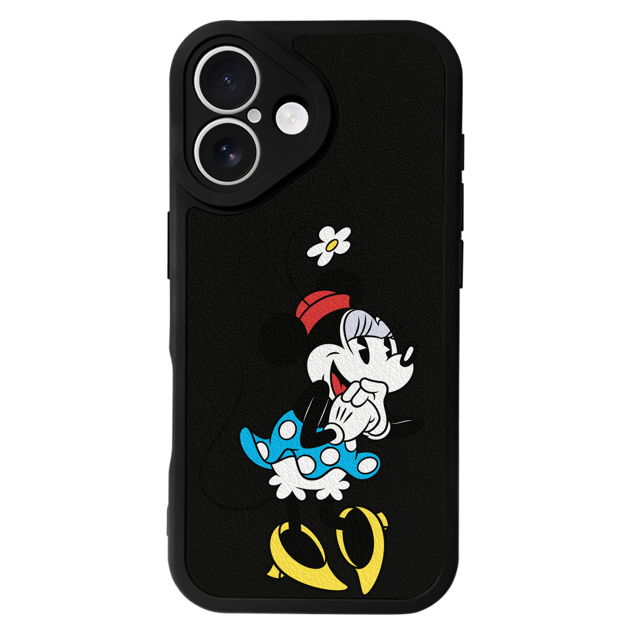 （画像用） ミッキーマウス Mickey Mouse 【iPhone 16シリーズ対応】シリコンスマホケース（レザー調） 材質：シリコン